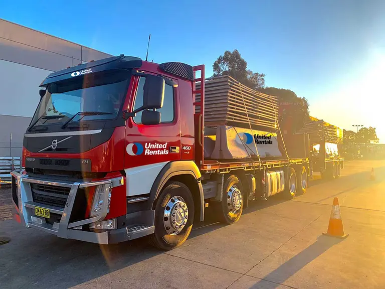 Trench Safety transport solutions provided on UR red truck