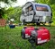 Red and black HONDA 2,000-2,400 W Portable Generator, Gas