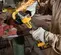 Yellow and black and silver DEWALT Angle Grinder, 4-1/2 in., Cordless, Electric Powered