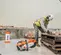 Orange and white Stihl 12 inch concrete cut-off saw