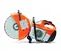 Orange, whie and black STIHL Concrete Cut-off Saw, 14 in., Gas Powered