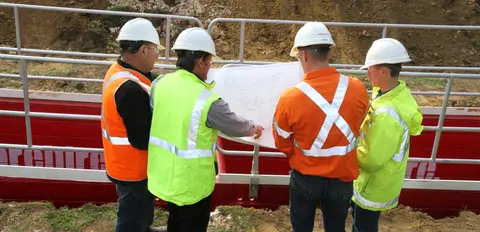 Some of the Shore Hire team providing support to customers on a job site