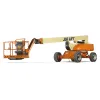 Orange JLG articulating boom lift