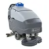 Gray nilfisk walkbehind floor scrubber