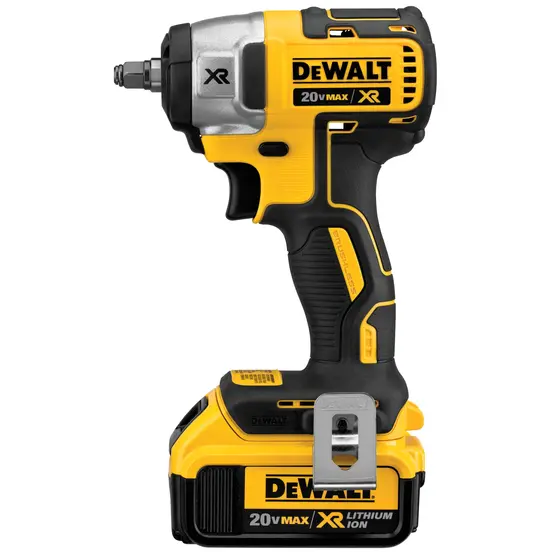 Yellow, black and gray DEWALT Impact Wrench, 3/8 in., Cordless Electric Powered